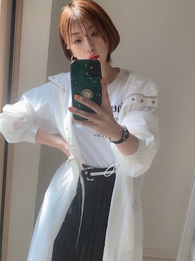 「GU（ジーユー）のアイテム（ブルゾン）」を使った、takapiiさん（レディース・159cm）の春コーディネート