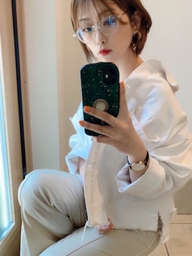 「IENA（イエナ）のアイテム（スラックス）」を使った、takapiiさん（レディース・159cm）の春コーディネート