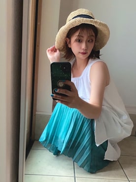 「IENA（イエナ）のアイテム（ワンピース/ドレス）」を使った、takapiiさん（レディース・159cm）の夏コーディネート