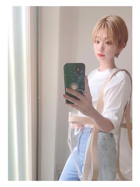 「USAコットン」｜「アイテム（アクセサリー）」を使った、takapiiさん（レディース・160cm）の夏コーディネート