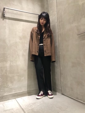 「ChuckTaylor」｜Momo Mizoteさん（レディース・154cm）の秋コーディネート