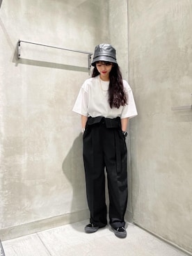 「MONKEY TIME（モンキータイム）のアイテム（アクセサリー）」を使った、Momo Mizoteさん（レディース・154cm）の春コーディネート