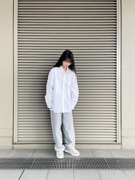 「MONKEY TIME（モンキータイム）のアイテム（スウェットパンツ）」を使った、Momo Mizoteさん（レディース・154cm）の春コーディネート