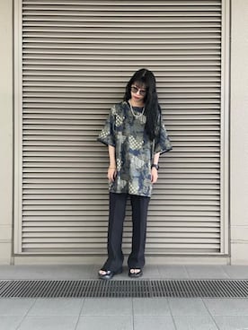 「MONKEY TIME（モンキータイム）のアイテム（アクセサリー）」を使った、Momo Mizoteさん（レディース・154cm）の春コーディネート