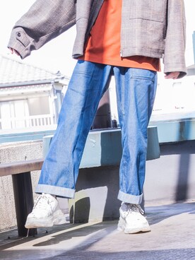 「stein（シュタイン）のアイテム（ブルゾン）」を使った、Kouさん（メンズ・175cm）の夏コーディネート