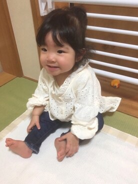 「GAP（ギャップ）の1969 マイ ファースト レギンス ジーンズ (ベビー)（デニムパンツ）」を使った、Uさん（キッズ・70cm）の春コーディネート