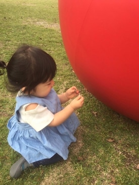 「GAP（ギャップ）の1969 マイ ファースト レギンス ジーンズ (ベビー)（デニムパンツ）」を使った、Uさん（キッズ・70cm）の春コーディネート