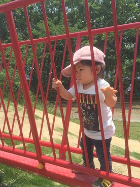 「GAP（ギャップ）の1969 マイ ファースト レギンス ジーンズ (ベビー)（デニムパンツ）」を使った、Uさん（キッズ・70cm）の夏コーディネート