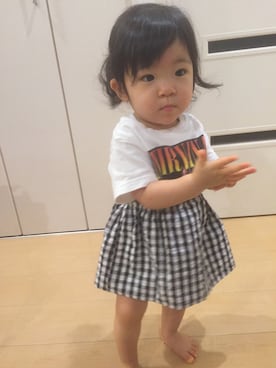 「skeegee（スキージー）のアイテム」を使った、Uさん（キッズ・70cm）の夏コーディネート