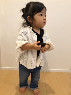 Uさん(キッズ・70cm)の秋コーディネート