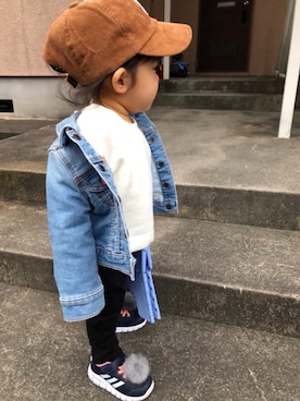 「オシャレパッソ」｜「アイテム（デニムジャケット）」を使った、Uさん（キッズ・70cm）の秋コーディネート
