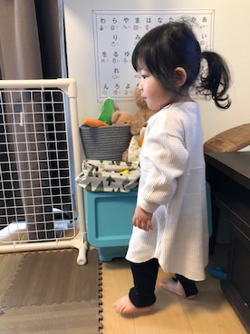 「ワッフル」｜Uさん（キッズ・70cm）の春コーディネート