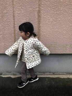 「2歳10ヶ月」｜「アイテム（ジャケット/アウター）」を使った、Uさん（キッズ・80cm）の冬コーディネート