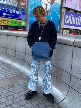 「アイテム（スウェット）」を使った、たつやさん（メンズ・165cm・10代）の冬コーディネート
