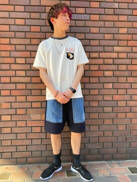 「AVIREX（アヴィレックス）のアイテム（シューズ）」を使った、たつやさん（メンズ・165cm）の春コーディネート