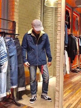 「HYSTERIC GLAMOUR（ヒステリックグラマー）のREVOLUTION SOUNDS刺繍 CPOシャツ（シャツ/ブラウス）」を使った、カイさん（メンズ・176cm）の秋コーディネート