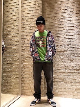 「コラボレーション」｜「アイテム（ナイロンジャケット）」を使った、カイさん（メンズ・176cm）の夏コーディネート