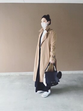 「オールスター」｜「アイテム（トレンチコート）」を使った、a-yさん（レディース・170cm）の春コーディネート