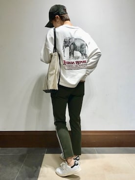「BANANA REPUBLIC」｜「アイテム（財布/小物）」を使った、バナナ・リパブリック玉川髙島屋S･Cさん（レディース・163cm）の秋コーディネート