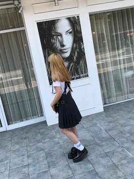 「BEAMS（ビームス）のアイテム（サスペンダー）」を使った、hanaさん（レディース・162cm）の秋コーディネート