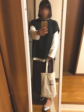 「シフォンプリーツスカートパンツ」｜kanakana8401さん（レディース・154cm）の秋コーディネート