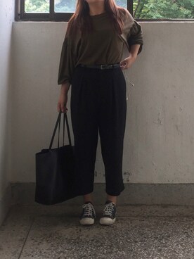 「khaki」｜「アイテム（その他）」を使った、방토さん（レディース・159cm）の夏コーディネート