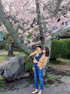 「DHOLIC（ディーホリック）のアイテム（サングラス）」を使った、sayuさん（レディース・161cm）の春コーディネート