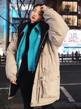 「doublet（ダブレット）のアイテム（ジャケット/アウター）」を使った、Marikoさん（レディース・165cm）の冬コーディネート