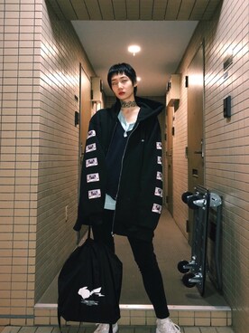 「doublet（ダブレット）のアイテム（ベスト）」を使った、Marikoさん（レディース・165cm）の春コーディネート