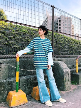 「doublet（ダブレット）のアイテム（パンツ）」を使った、Marikoさん（レディース・165cm）の春コーディネート