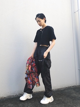 「doublet（ダブレット）のアイテム（パンツ）」を使った、Marikoさん（レディース・165cm）の秋コーディネート