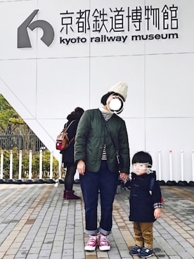 「インナーダウン」｜「アイテム（オールインワン・サロペット）」を使った、m.さん（レディース・152cm）の冬コーディネート