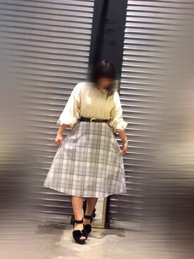 「axes femme POETIQUE（アクシーズファムポエティック）のアイテム（サンダル）」を使った、naoさん（レディース・155cm）の春コーディネート