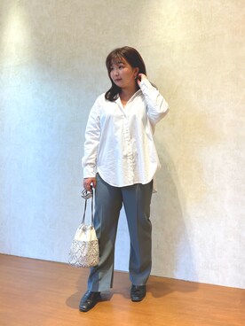 「RIVE DROITE（リヴドロワ）のニュアンスモチーフイヤリング（イヤリング）」を使った、YuKiさん（レディース・152cm）の冬コーディネート