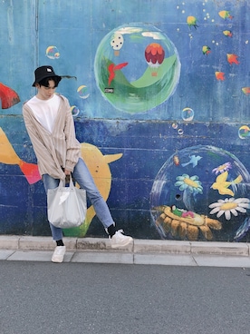 「DHOLIC（ディーホリック）のアイテム（シューズ）」を使った、KAJIさん（メンズ・175cm）の秋コーディネート