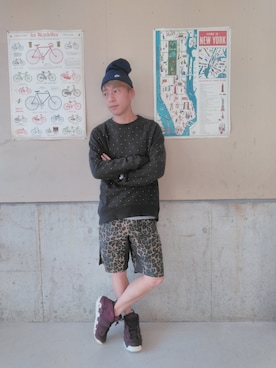 「F.C.R.B.（エフシーアールビー）のアイテム（パンツ）」を使った、BOSS.Buckyさん（メンズ・169cm）の秋コーディネート