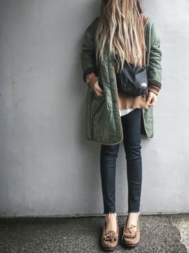 「Alpha Industries（アルファインダストリーズ）のアイテム（ブルゾン）」を使った、Lilyさん（レディース・160cm）の秋コーディネート