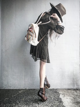 「Desigual（デシグアル）のアイテム（バックパック/リュック）」を使った、Lilyさん（レディース・160cm）の春コーディネート