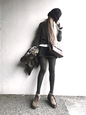 「florist」｜「アイテム（アナログ腕時計）」を使った、Lilyさん（レディース・160cm）の冬コーディネート