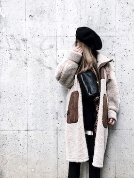 「GRL（グレイル）のアイテム（レギンス/スパッツ）」を使った、Lilyさん（レディース・160cm）の冬コーディネート