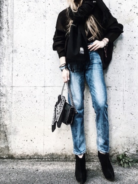 「ヤヌーク」｜「アイテム（アナログ腕時計）」を使った、Lilyさん（レディース・160cm）の冬コーディネート