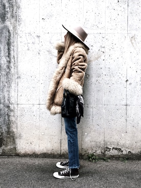 「ヤヌーク」｜Lilyさん（レディース・160cm）の冬コーディネート