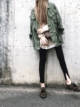 「GRL（グレイル）のアイテム（レギンス/スパッツ）」を使った、Lilyさん（レディース・160cm）の春コーディネート