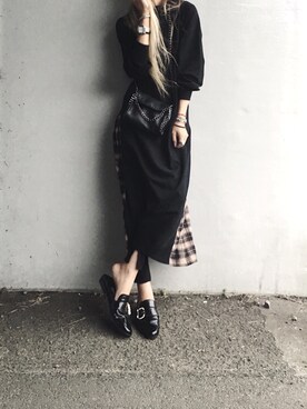 「GRL（グレイル）のアイテム（レギンス/スパッツ）」を使った、Lilyさん（レディース・160cm）の秋コーディネート