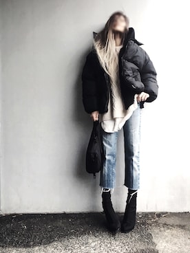 「GRL（グレイル）のケーブル編みニットトップス（ニット/セーター）」を使った、Lilyさん（レディース・160cm）の冬コーディネート