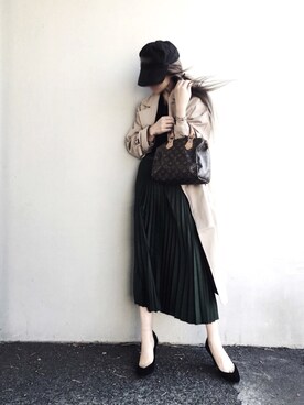 「グレイル」｜「アイテム（トレンチコート）」を使った、Lilyさん（レディース・160cm）の春コーディネート