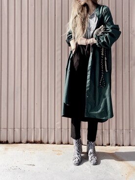 「RODE SKO」｜「アイテム（シャツワンピース）」を使った、Lilyさん（レディース・160cm）の秋コーディネート