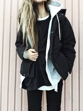 「SENSE OF PLACE by URBAN RESEAR」｜「アイテム（ダウンジャケット/コート）」を使った、Lilyさん（レディース・160cm）の冬コーディネート