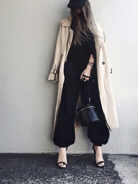 「グレイル」｜「アイテム（トレンチコート）」を使った、Lilyさん（レディース・160cm）の春コーディネート