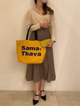 「Samantha Thavasa（サマンサタバサ）のアイテム（財布）」を使った、SamanthaThavasaさん（レディース・160cm）の秋コーディネート